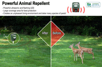 GARDEN SECRETS GS-502 Solar Ultrasonic AnImal Repellen