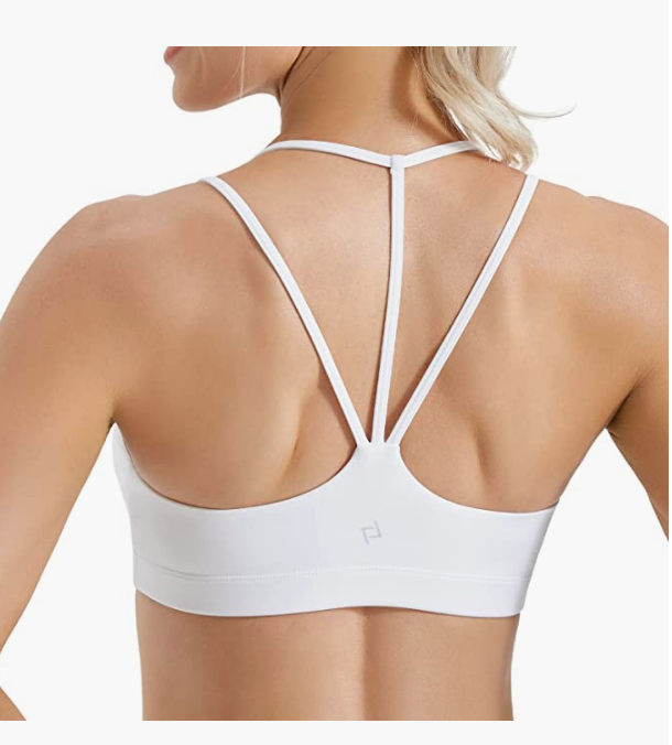 B09-FITTIN Strappy Sports Bra for Women Sexy Cute Halter Sports Bra Medium Support Yoga Bra