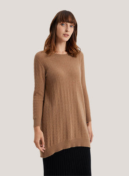 Seamless 100% Cashmere Long Sweater