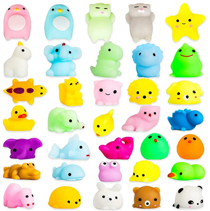 MGparty 40 Pcs Mochi Squishies Bulk Animal Squishy Toys for Kids Party Favors, Mini Squishies Stress Relief Toys for Girls Boys Birthday Gifts, Classroom prizes, Goodie Bag Stuffers, Carnival Prizes