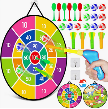 Max Fun Dart Board for Kids Double Side Magnetic Velcro Dart Board Indoor Outdoor Party Games for Kids Birthday Gifts Toys for Girls Boys