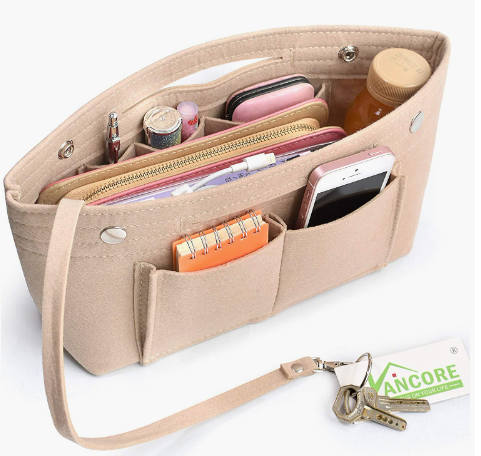 VANCORE Felt Insert Handbag Organizer Travel Purse Bag Organiser