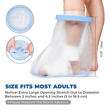 Waterproof Foot Cast Covers for Shower Adult