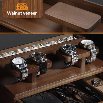 Homde Wood Watch Box, Watch Display Case, Gifts for Women and Men