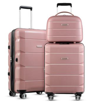 LUGGEX Expandable Carry On Luggage Sets 3 Piece