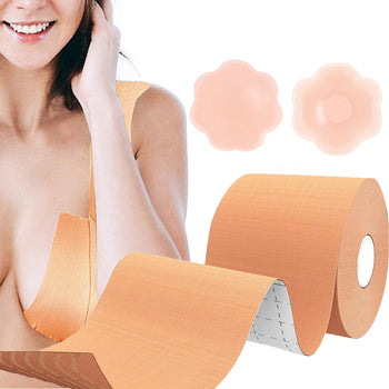 Boob Tape for Breast Lifting with 2 PCS Nipple Cover Set