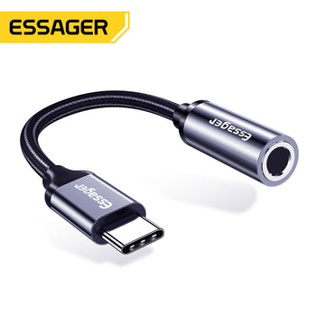 Essager Type C to 3.5mm Earphone Jack AUX USB C Cable Headphones Adapter 3.5 Jack Audio cable For Huawei P20 Xiaomi Mi 10