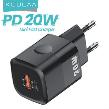 KUULAA 20W GaN PD USB C Charger for iPhone 14 13 12 11 Pro Max mini SE Phone QC 3.0 PD 3.0 USB Type C Fast Charging for iPad Air