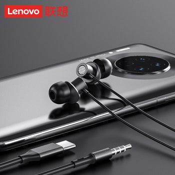 Nowy oryginalny Lenovo TW13 3.5mm type-c mikrofon Stereo Bass słuchawki douszne słuchawki dla Xiaomi Samsung HUAWEI iPhone MP3 MP4