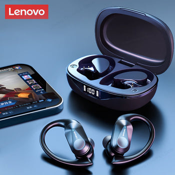 Lenovo LP75 TWS sportowe słuchawki Bluetooth 5.3 bezprzewodowe słuchawki wodoodporne HiFi Stereo redukcja szumów słuchawki douszne z mikrofonami