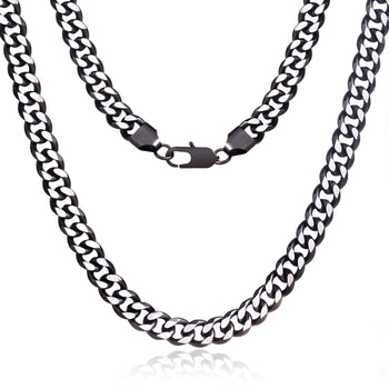 CARITATE Stainless Steel Cuban Link Chain For Men