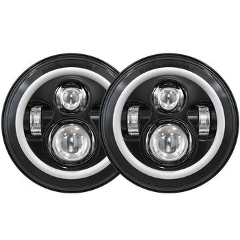 7 Inch LED Halo Headlights for Jeep JK 2007-2018