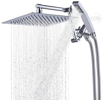 G-Promise All Metal 12 Inch Rainfall Shower Head with Handheld Spray Combo