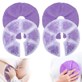 Breast Therapy Pads, Hot Cold Breastfeeding Gel Pads, Breastfeeding Essentials and Postpartum Recovery, Nursing Pain Relief for Mastitis, Engorgement, Reusable, Freezable, Microwavable