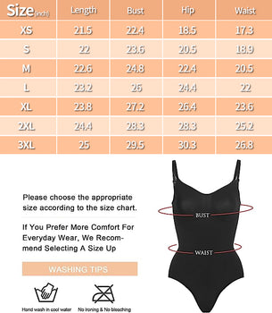 Wishtime Bodysuit for Women Tummy Control Shapewear Seamless Sculpting Thong Body Shaper Tank Top Jumpsuit