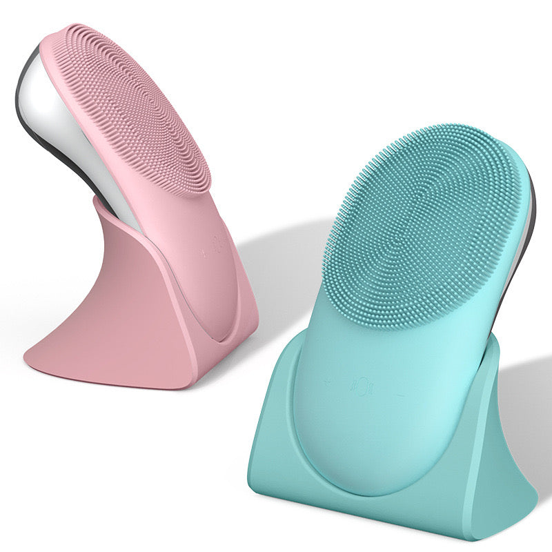 Waterproof Sonic Vibrating Face Brush for Deep Cleansing Messaging and Gentle Exfoliating