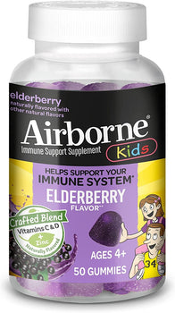 AIRBORNE: Kids Immune Elderberry, 50 un