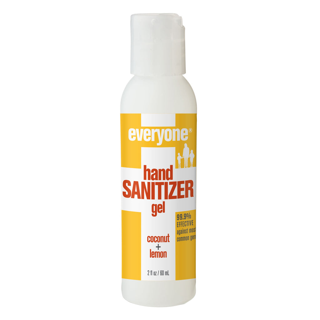 EVERYONE: Coconut Lemon Hand Sanitizer Gel, 2 oz