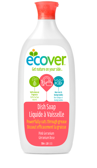 ECOVER: Liquid Pink Geranium Dishwash, 25 oz