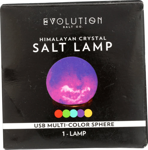 EVOLUTION SALT: Lamp Usb Sphere Mlticolor, 2 lb