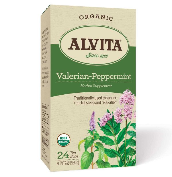 ALVITA: Tea Hrbl Valerian Ppprmnt Org, 24 bg