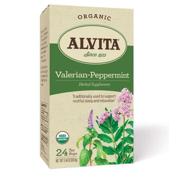 ALVITA: Tea Hrbl Valerian Ppprmnt Org, 24 bg