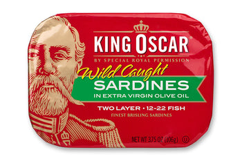 KING OSCAR: Brisling Sardines In Extra Virgin Olive Oil, 3.75 oz