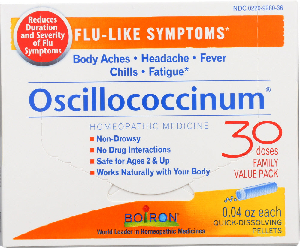 BOIRON: Oscillococcinum Flu-Like Symptoms 30 Pellets, 0.04 oz ea