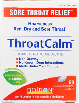 BOIRON: Throat Calm, 60 tb