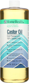 HOME HEALTH: Castor Oil Cold Pressed and Cold Processed, 32 Oz