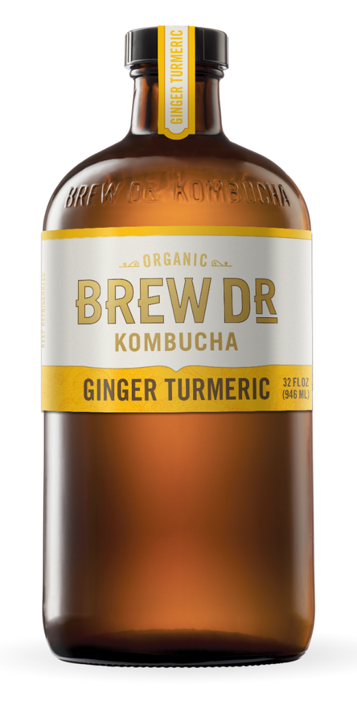 BREW DR KOMBUCHA: Kombucha Ginger Turmeric, 32 fl oz