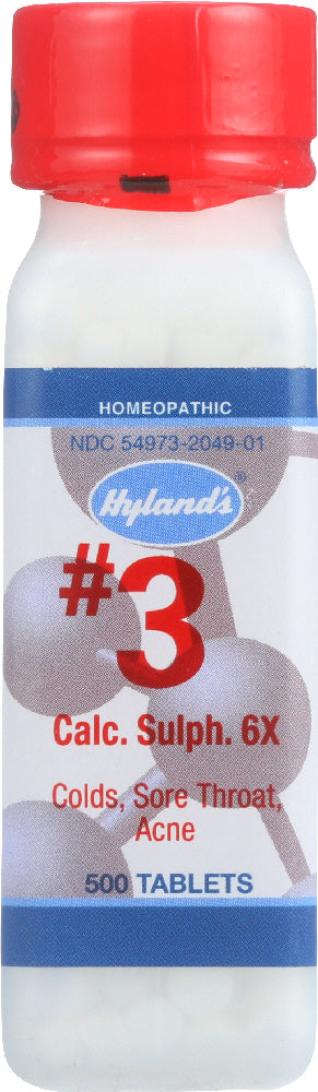 HYLANDS: No.3 Calcium Sulphate 6X Homeopathic Remedy 6x, 500 Tablets