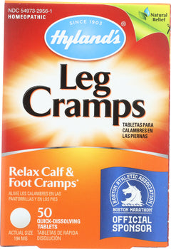 HYLAND'S: Leg Cramps Homeopathic Natural Relief, 50 Tablets