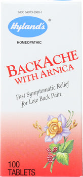 HYLAND'S: Backache with Arnica Homeopathic Natural Relief, 100 Tablets