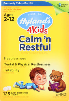 HYLAND'S: 4 Kids Calm 'N Restful, 125 Quick Dissolving tablets