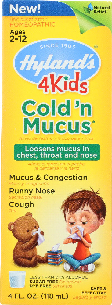 HYLAND'S: 4 Kids Cold 'N Mucus, 4 oz