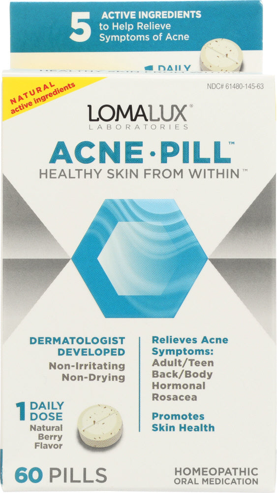 LOMA LUX LABORATORIES ACNE PILL: Acne Clearing Supplement, 60 tb