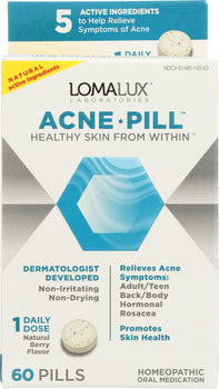 LOMA LUX LABORATORIES ACNE PILL: Acne Clearing Supplement, 60 tb