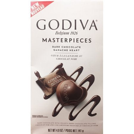 GODIVA: Wrapped Masterpieces Dark Chocolate Ganache Hearts, 4.9 oz