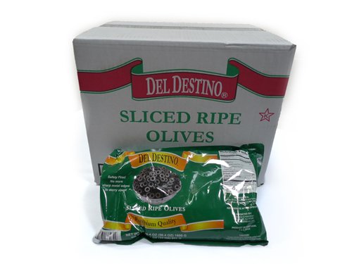 DEL DESTINO: Olives Sliced Ripe, 33 oz