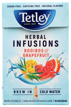 TETLEY: Tea Rooibos Grapefruit, 16 ea