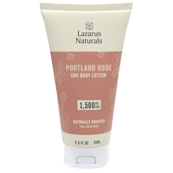 LAZARUS NATURALS: Lotion Cbd Rose 1500Mg, 2.5 oz