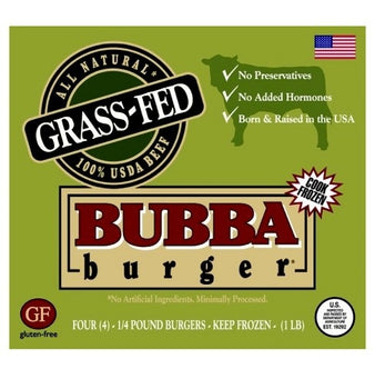 BUBBA BURGER: Grass Fed Burger 4 pk, 1 lb