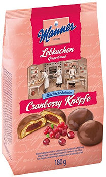 MANNER: Gingerbread Chocolate With Cranberry, 6.3 oz