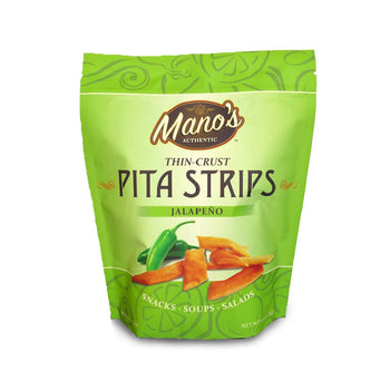 MANO'S AUTHENTIC: Pita Strips Jalapeno, 6.5 oz