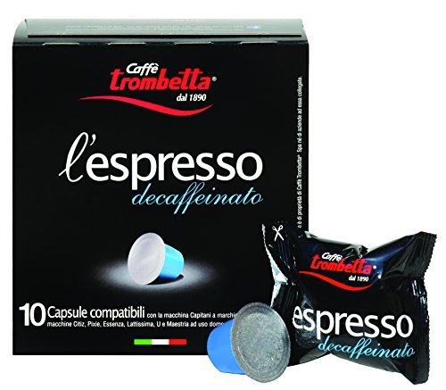 CAFFE TROMBETTA: Espresso Pod Decaffeinato, 10 pc