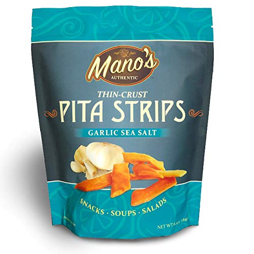 MANO'S AUTHENTIC: Pita Strips Grlc Sslt, 6.5 oz