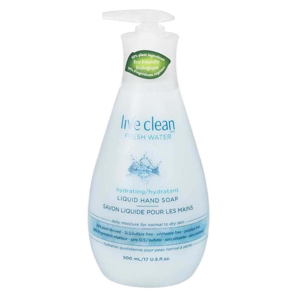 LIVE CLEAN: Soap Liquid Hand Fresh Water, 17 oz