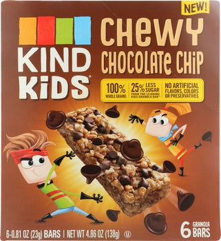 KIND: Kids Bar Chewy Chocolate Chip 6 Bars, 4.86 oz