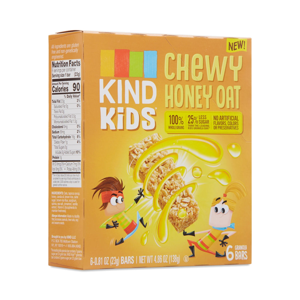 KIND: Kids Bar Chewy Honey Oat 6 Bars, 4.86 oz